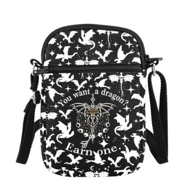 Imagem de PLITI Fourth Wing Merchandise Dragon Rider Gift - Bolsa transversal, Ganhe Dragon Zcbagbl