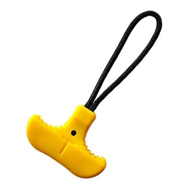 Imagem de BJA Puxador de zíper durável em forma de T, puxador de cordão deslizante, puxador de zíper de poliuretano termoplástico, etiquetas de substituição para roupas (amarelo-conjunto de 10 peças)
