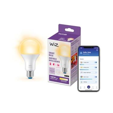 Imagem de WiZ Connected Lâmpada branca suave de 1600 lúmens 100 W A21 Smart WiFi, regulável 2700 K, compatível com Alexa e Google Home Assistant, sem necessidade de hub, 1 lâmpada