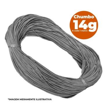 Imagem de Tralha Chumbo 14 Gramas 100 Mt Para Rede Redinha Pesca 14g - KING