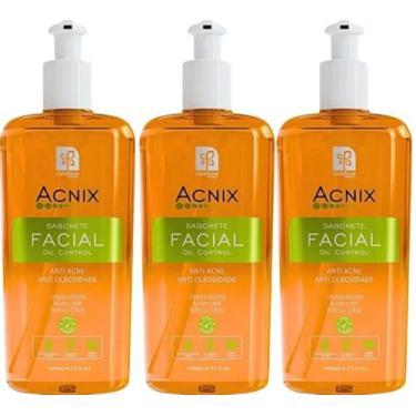 Imagem de SABONETE FACIAL ANTI ACNE ACNIX 140ml NATUFLORES 3un