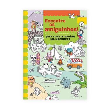 Imagem de Encontre Os Amiguinhos! Na Natureza - Pinte E Cole Os Adesivos
