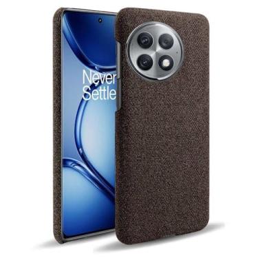 Imagem de Capa para Oneplus ACE 2 Pro,Capa desenhada em lona,Case Protetora Ultrafina com Empunhadura Macia,Design em Tecido Antichoque e Antiarranhões-Brown