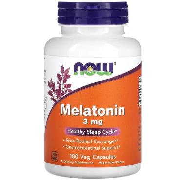 Imagem de Melatonina Importada 3 mg 180 Capsulas Veganas Now Foods - importado