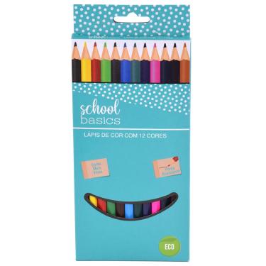 Imagem de Lápis de Cor 12 Cores School Basics Eco Ponta Resistente - Infantil 4+