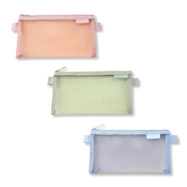 Imagem de Estojo em Nylon Transparente Grande Colors (Azul)