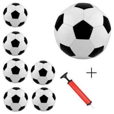 Imagem de 1 Bola De Futebol Tradicional Preta E Branca com 1 Bomba - Central do 