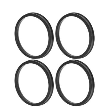 Imagem de Hihaha Anéis centralizados no cubo da roda do carro Rodas duráveis Eixo central amortecedor Hubrings preto 4 peças OD 108,1 mm para ID 95,1 mm Policarbonato Material durável