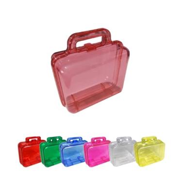 Imagem de Kit 20 Massinha Modelar + 20 Bolha Sabão + 40 Cortador Massinha + 20 Maletinha Acrílico Lembrancinha (Vermelho)