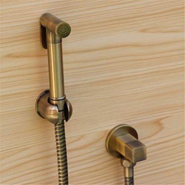 Imagem de CUTPOIY Bidê de mão de bronze antigo, bidê de mão, pulverizador de fraldas, ducha de chuveiro, bidê, spray, ducha, torneira de chuveiro, bidê, C (C)