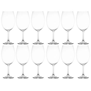 Imagem de Conjunto 12 Taças de Vinho Tinto 580ml Cristal Degustação Lyor Sommelier Crystalite Bohemia Linha Sylvia