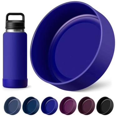 Imagem de Diumepo Bota de garrafa de água de silicone para garrafa de água YETI Rambler de 1,020 g, protetor inferior de manga de silicone antiderrapante para YETI Rambler 1,020 g, livre de BPA (preto)