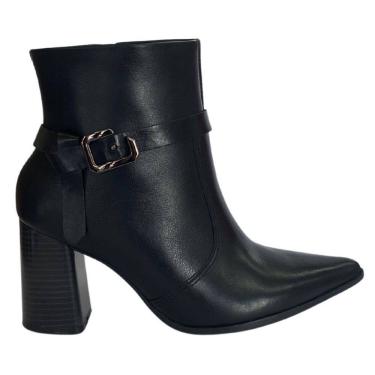 Imagem de Bota Ramarim 2568103 Feminino Preto cano curto confortável