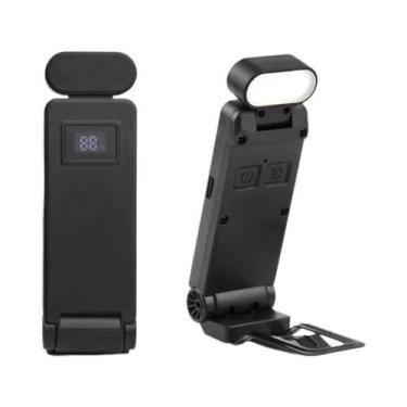 Imagem de Mini Lâmpada de Leitura LED com USB Recarregável - Clipe Dobrável para