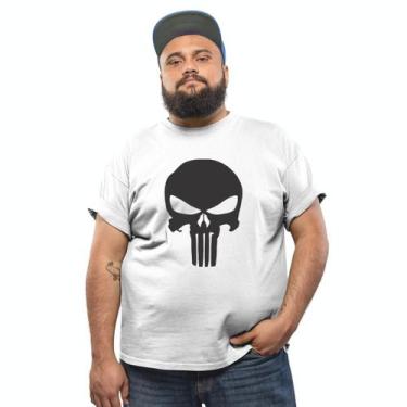 Imagem de Camiseta Adulto Masculina tamanho grande Plus Size estampa Justiceiro 