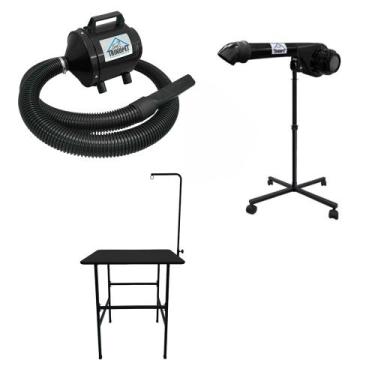 Imagem de KIT Soprador alpha, Secador Turbo, Mesa Fixa com Guia Trino Pet Profis