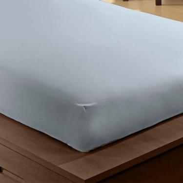 Imagem de Lençol com Elástico Essencial Neo Solteiro 100% algodão 180 fios – Azul - Camesa