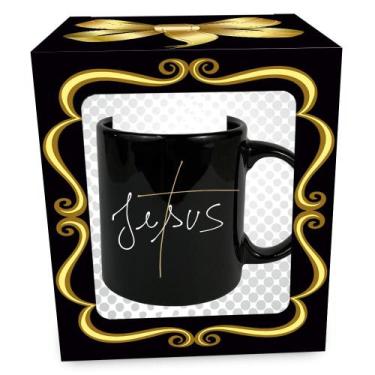 Imagem de Caneca Evangélica Preta Sortida 320mL - Cerâmica Regina