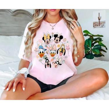 Imagem de Camiseta Mickey e Friends - Manga Curta - Unissex - Estilo Casual e Ve