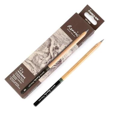Imagem de Lápis de desenho com lápis, suprimentos de arte, 12 peças, nível de artista, 6B