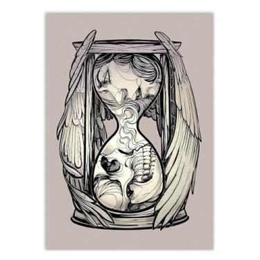 Imagem de Placa Decorativa Ampulheta Tempo E Morte Ilustração Decoração Quarto Sala