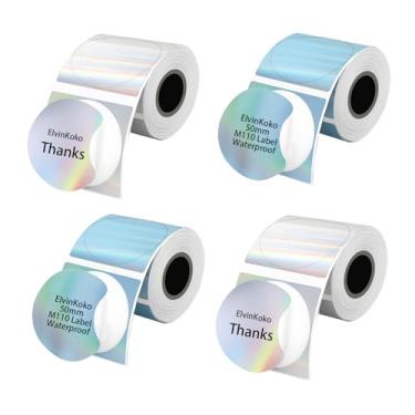 Imagem de 4 rolos M110 etiquetas térmicas redondas 1,96 (50 mm) à prova d'água papel a laser para etiquetas P50 M108 M220 fitas mix2