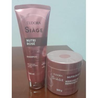 Imagem de Siàge Nutri Rosé, Shampoo 250ml e Máscara de Reparação 500g, Kit para Cabelos