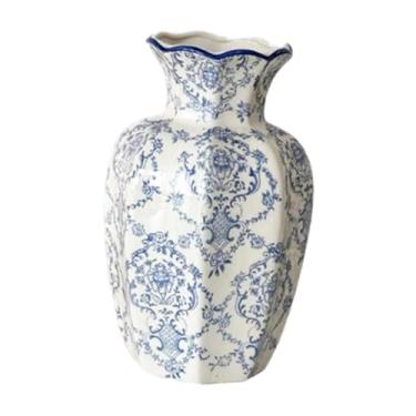 Imagem de WeiLaiKeQi Vaso de cerâmica chinês para flores, suporte para plantas, decoração, arranjo de flores minimalista exclusivo para estante, sala de estar, mesa de, Begônia 10cmx24cm