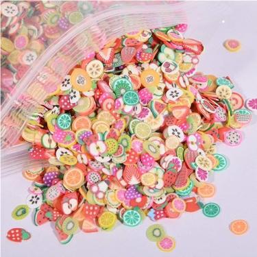 Imagem de Conjunto fofo de berloques de geleca de frutas minúsculas, 10.000 peças, pingentes para geleca frutas sortidas, maçã, banana, morango, mirtilo, melancia e mais para fazer artesanato, enfeite arte de unhas artesanato faça você mesmo