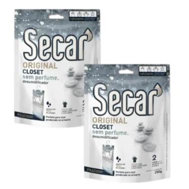 Imagem de 2 Antimofo Closet Secar Sem Perfume 250g Desumidificador Fungos Bactér