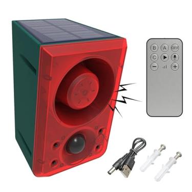 Imagem de LAFEINA Alarme Solar Com Som E Luz Estroboscópica, Detector De Movimento, Gravação Latidos Cães, 20 Segundos Sirene Mensagem Personalizada, Sistema Alerta Segurança Para Fazenda, Celeiro Vila (2)