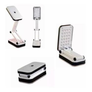 Imagem de Luminaria De Mesa Sem Fio Bivolt 24 Leds Abajur Dobrável - LELONG/LUAT