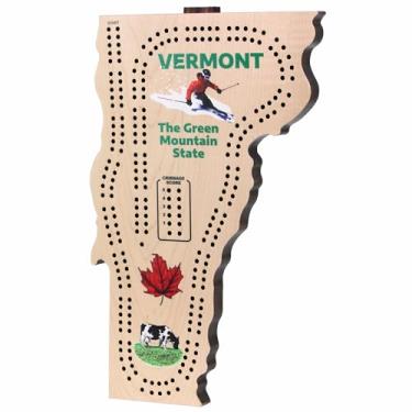 Imagem de Vermont Continuous Cribbage Board with Pegs - Made in USA