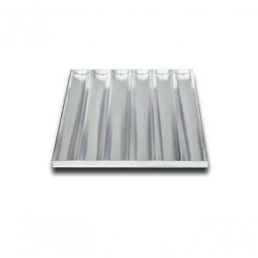 Imagem de Kit Com 10 Assadeiras Onduladas 58X70 C/ 6 Ondas Alumínio - Modelo Fit - Imeca.
