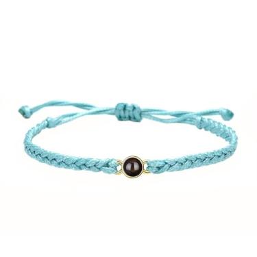 Imagem de Toodoumama Pacote com 2 pulseiras personalizadas com foto para casal, pulseiras personalizadas de identificação feitas à mão com imagem interna, presentes de memorial para o ente querido, One Size