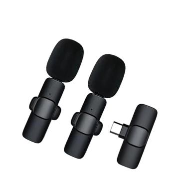Imagem de Microfone De Lapela Sem Fio Duplo Para Android Type C