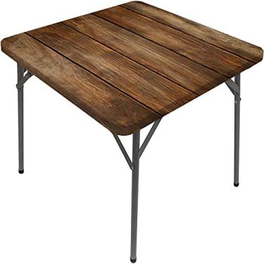 Imagem de Capa de mesa de madeira ajustada, estampa de textura de prancha de madeira, toalha de mesa impermeável interna/externa, sala de jantar de pátio e cozinha, serve para mesa de 122 x 182 cm