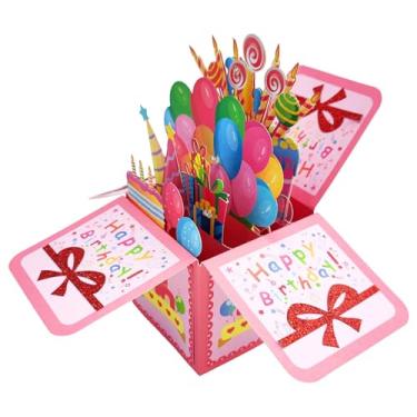 Imagem de Tyasoleil Cartão de aniversário pop-up 3D com luzes LED, música, som de aplausos e vela – Cartão musical interativo para aniversários, ocasiões especiais (arco-íris)