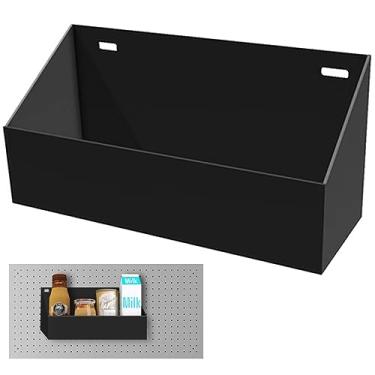 Imagem de WAYUTO Caixa Magnética Para Geladeira, Suporte Magnético Quadro Perfurado, Organizador De Branco Metal Com Ímãs Escritório Doméstico, Preta