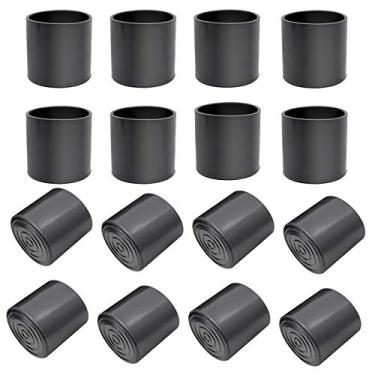 Imagem de Amgiimor 16 Peças De 1-1/4" Preto Mesa Cadeira Pontas Das Pernas Tampas Antiderrapantes Redondas Móveis Pés Almofadas Borracha Pvc Protetores Piso Ladrilho