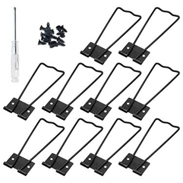 Imagem de Rierdge 10 Peças De Cavalete Traseiro, 4,39" Ferro Para Moldura Traseira Com Parafusos E Chave Fenda (Preto)