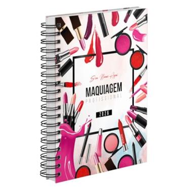 Imagem de Agenda Comercial 2026 Personalizada Capa Dura Maquiadora Batom