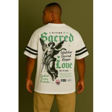 Imagem de Camiseta Streetwear Oversized Masculina sacred love - swagon, P