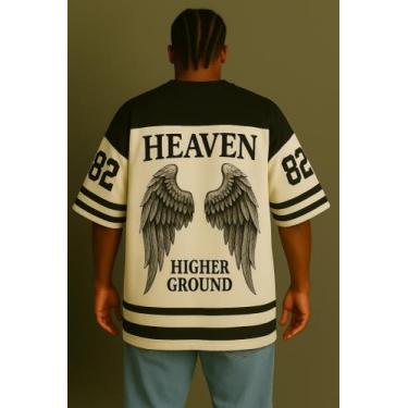Imagem de Camiseta Streetwear Oversized Masculina heaven - swagon, M