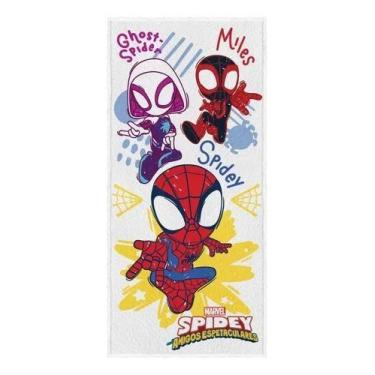Imagem de Toalha Banho Infantil Felpuda Spider Man Lepper 60cmx1,20m