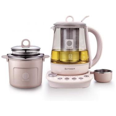 Imagem de Chaleira Elétrica 1,5 Litros 9 em 1 com Panela de Fermentação Programável, BUYDEEM K2693, 110V 1000W, Rosa