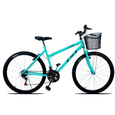 Imagem de Bicicleta Bike Forss Anny Aro 26 Com Cestinha 18 Marchas (Turquesa)
