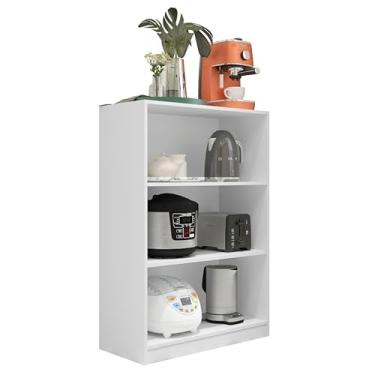 Imagem de Armário Multiuso para Cozinha com Gaveta e Portas - Balcão Organizador, Paneleiro e Fruteira com Armário para Móveis de Cozinha