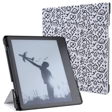 Imagem de MAYCARI Capa Silm para Kindle Scribe de 10,2 polegadas lançado em 2024/2022 com suporte para caneta, capa protetora de plástico PU de arte premium com hibernar/despertar automático para Kindle Scribe