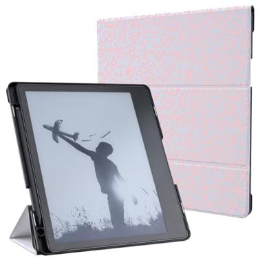 Imagem de MAYCARI Capa Silm para Kindle Scribe de 10,2 polegadas lançado em 2024/2022 com suporte para caneta, capa protetora de plástico PU Doodle Art com hibernar/despertar automático para Kindle Scribe de